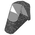 Miniatyrbild 4 av 5: 1/2 Regnskydd Buggy Cover Väder För Shield Blue 100x58x50cm 1Set
