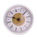 Miniatyrbild 1 av 5: 1/2 80 mm Silverfälg Insert Klocka Movement Quartz Battery Fit 3in 1Set