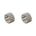 Miniatyrbild 4 av 5: 1/2/3/5 Stretch Crystal Ring Utsökt inläggning för Elegant silver 4 rows 2PCS