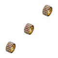 Miniatyrbild 3 av 5: 1/2/3/5 Stretch Crystal Ring Utsökt inläggning för Elegant golden 4 rows 3PCS