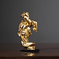 Miniatyrbild 2 av 5: 1/2 par kysser staty sovrum heminredning prydnadsfigurer Gold 7.6x3.1x13.4cm 1Set