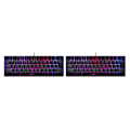 Miniatyrbild 2 av 5: 1/2 Gaming Mini Trådlöst tangentbord RGB Bakgrundsbelyst USB för bärbara datorer Black keyboard 11.5x4.02x1.57 Inch 2Set