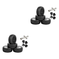 Miniatyrbild 3 av 5: 1/2/3 Fram Bak Buggy Däck 1:10 Bildelar Tillbehör DIY Black 2Set