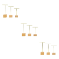 Miniatyrbild 1 av 5: 1/2/3 metall smycken T-Shape örhängen Display Rack Stativ Gold 4 x 4 x 14cm 3Set