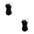Miniatyrbild 1 av 5: 1/2/3 Dance Body Balett Leotard Dansoutfit Andas Black XL 2PCS
