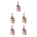 Miniatyrbild 2 av 5: 1/2/3/5 Gitarrpotentiometer Audio Pot Elektrisk gitarrbas A500K 5Set