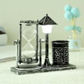 Miniatyrbild 5 av 5: 1/2 timglassandtimer med inbyggt ljus för hemmets sovrum Silver 1Set
