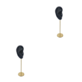 Miniatyrbild 1 av 5: 1/2/3 Örhänge Display Stand Human Ear Model Stud Holder Showcase Right Ear Black Height: 18cm 2Set