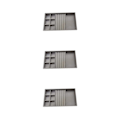 Miniatyrbild 2 av 5: 1/2/3/5 Stapelbar smyckesbricka Multipurpose Portable Velvet för Gray 3 in 1 3Set