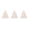 Miniatyrbild 5 av 5: 1/2/3/5 10 st Rhinestone Buttons Hantverk Dekoration för kläder Light White 2.1 x 1.7cm 3Set