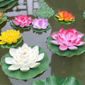 Miniatyrbild 3 av 5: 1/2 5-delad konstgjord Lotusblomma Realistiska Float Foam Lotus peach red 1Set