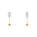 Miniatyrbild 2 av 5: 1/2/3 Örhänge Display Stand Human Ear Model Stud Holder Showcase Right Translucent Height: 18cm 2Set