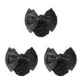 Miniatyrbild 3 av 5: 1/2/3/5 tyg lätt att bära Elastiska hårnät för moderiktiga Two Bows-black 3Set