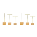 Miniatyrbild 4 av 5: 1/2/3 metall smycken T-Shape örhängen Display Rack Stativ Gold 4 x 4 x 14cm 2Set