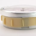 Miniatyrbild 5 av 5: 1/2 80 mm Silverfälg Insert Klocka Movement Quartz Battery Fit 3in 1Set