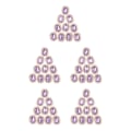 Miniatyrbild 2 av 5: 1/2/3/5 10 st Rhinestone Buttons Hantverk Dekoration för kläder Light Purple 2.1 x 1.7cm 5Set