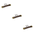Miniatyrbild 4 av 5: 2/3/5 PU-läder Bagagehandtag Handtag Byt ut skåpdrag Brown 12.2x2.4x1.1cm 3Set