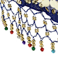 Miniatyrbild 2 av 5: 1/2/3 Magdanskostymer BH Halter Top Sequin Performance Royal Blue 1Set