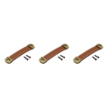 Miniatyrbild 4 av 5: 2/3/5 PU-läder Bagagehandtag Handtag Byt ut skåpdrag Khaki Brown 12.2x2.4x1.1cm 3Set