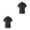 Miniatyrbild 1 av 5: 1/2/3 Svart Lätt att rengöra Chef Coat Button Chef Uniformer För black xxl 2Set