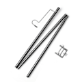 Miniatyrbild 4 av 5: 1/2 utomhusläger fällbar lampstolpe hängande ljushållare Black 100cm 1Set