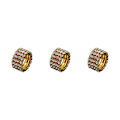 Miniatyrbild 4 av 5: 1/2/3/5 Stretch Crystal Ring Utsökt inläggning för Elegant golden 4 rows 3PCS