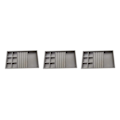 Miniatyrbild 1 av 5: 1/2/3/5 Stapelbar smyckesbricka Multipurpose Portable Velvet för Gray 3 in 1 3Set