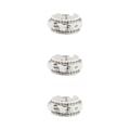 Miniatyrbild 3 av 5: 1/2/3/5 PU Läderarmband Justerbar Wrap Cuff Nit för White 24.5 x 3.2cm 3Set