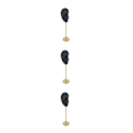 Miniatyrbild 4 av 5: 1/2/3 Örhänge Display Stand Human Ear Model Stud Holder Showcase Right Ear Black Height: 18cm 3Set