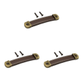 Miniatyrbild 1 av 5: 2/3/5 PU-läder Bagagehandtag Handtag Byt ut skåpdrag Brown 12.2x2.4x1.1cm 3Set
