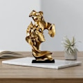 Miniatyrbild 5 av 5: 1/2 par kysser staty sovrum heminredning prydnadsfigurer Gold 7.6x3.1x13.4cm 1Set