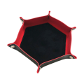 Miniatyrbild 4 av 5: 1/2 tärningsbricka PU-läder dubbelsidig tärningsmatta för brädspel Red Black 1Set