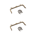 Miniatyrbild 3 av 5: 1/2 21x8cm metallram Kysslås Lås för DIY-handväska Handväska 2Set