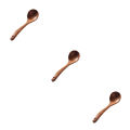 Miniatyrbild 3 av 5: 1/2/3/5 Brun MultipurposeTrä köksredskap Set för unisex Soup Ladle 3Set