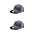 Miniatyrbild 2 av 5: 1/2/3 Summer Tunn Polyester Mesh Trucker Hat Justerbar grey 2Set