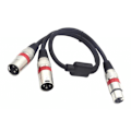 Miniatyrbild 3 av 5: 1/2 XLR splitter hona till dubbel hane 3-stift Y-kabelmikrofon 1Set