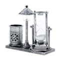 Miniatyrbild 1 av 5: 1/2 timglassandtimer med inbyggt ljus för hemmets sovrum Silver 1Set