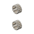 Miniatyrbild 2 av 5: 1/2/3/5 Stretch Crystal Ring Utsökt inläggning för Elegant silver 4 rows 2PCS