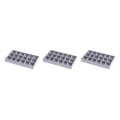Miniatyrbild 1 av 5: 1/2/3/5 Stapelbar smyckesbricka Multipurpose Portable Velvet för 18 Grids Style A 3Set