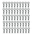 Miniatyrbild 3 av 5: 1/2/3/5 RC Body Shell Clips R Shape för 1/10 RC racingbil black length 24mm 1Set