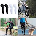 Miniatyrbild 3 av 5: 4st Polyester Wide Application Compression Ben Sleeve För Black + white  M