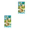 Miniatyrbild 3 av 5: 1/2/3 Återanvändbara speluppsättningar Banner Friends Interaction Toss Game Style C 2Set
