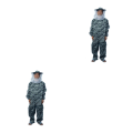 Miniatyrbild 3 av 5: 1/2 biodlingsdräkt Lätt och slitstark med universal passform gray camo XL 2PCS