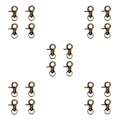 Miniatyrbild 1 av 5: 1/2/3/5 4 st zinklegering hummerklospänne Swivel Trigger Clips Bronze 30mm 5Set