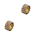 Miniatyrbild 2 av 5: 1/2/3/5 Stretch Crystal Ring Utsökt inläggning för Elegant golden 4 rows 2PCS