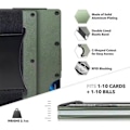 Miniatyrbild 3 av 6: Plånbok - Aluminium - Ljusblå - RFID-blockering - 10 kort max - Elegant design Himmelsblå