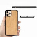 Miniatyrbild 3 av 4: Träfodral - Bambu - iPhone 15 - Halvstyv - Elegant - Lätt skydd