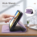 Miniatyrbillede 3 af 4: Slim wallet case - Samsung - Galaxy A16 - Violet - Synthetic suede - Magnetic closure Lila