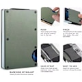 Miniatyrbild 5 av 6: Plånbok - Aluminium - Ljusblå - RFID-blockering - 10 kort max - Elegant design Himmelsblå