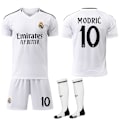 Miniatyrbild 1 av 2: 2024-2025 Real Madrid Hemma Barn Vuxen Fotbollströja med Strumpor No.10 Modric L